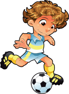 Baby Soccer Player, vector and cartoon character