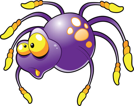 Baby Spider, cartoon and vector character