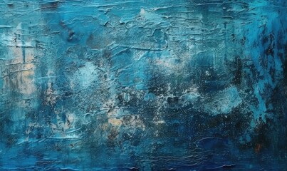 Textured blue painted background, generative AI