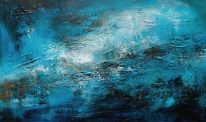 Textured blue painted background, generative AI