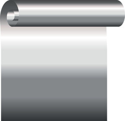 silver scroll empty inside on transparent background