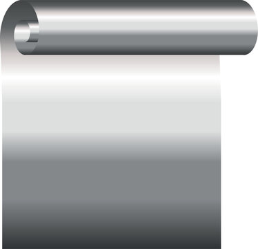 silver scroll empty inside on transparent background