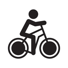 Bicycle vector icon. Bicycle flat sign design. Bicycle symbol pictogram. UX UI icon. Man on bicycle icon