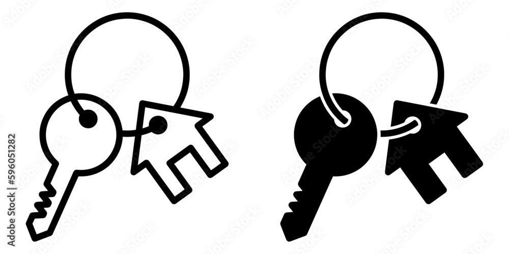 Fototapete ofvs364 outlinefilledvectorsign ofvs - house key vector icon . dream home sign . isolated transparen