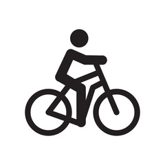 Bicycle vector icon. Bicycle flat sign design. Bicycle symbol pictogram. UX UI icon. Man on bicycle icon