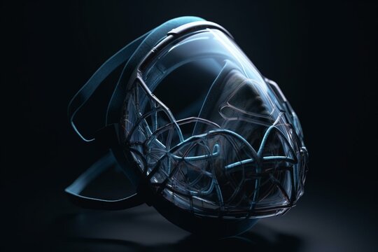 Abstract Medical Mask For Respiratory Protection And Prevention From Side. Generative AI