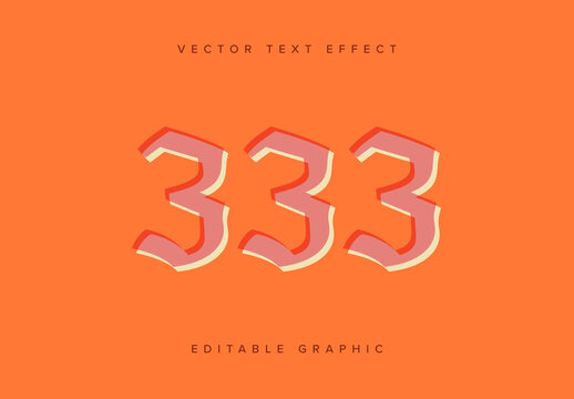 Offset Text Effect Mockup