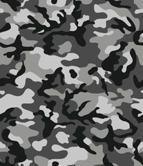 
Army gray camouflage, disguise background, seamless modern street urban design for print on clothes, paper, fabric.