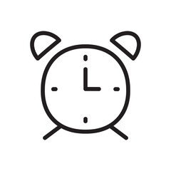 Alarm clock vector icon. Reminder clock vector flat sign design. Time watch symbol pictogram. UX UI icon