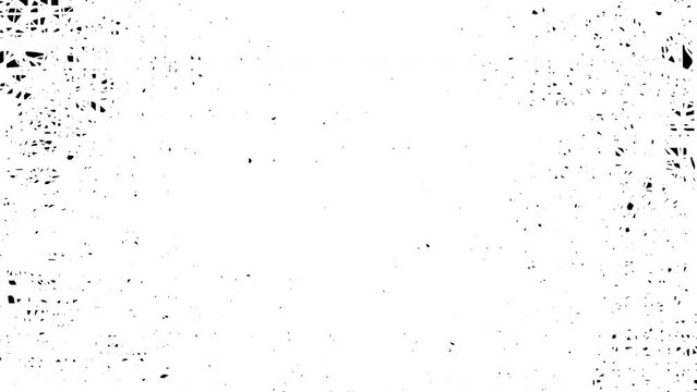 Filling white lines on a black screen. The concept of chaotic threading for a frame change. Abstract art video transition in 4K with alpha channel.