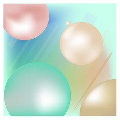 Chaotic light balls on colorful pastel background