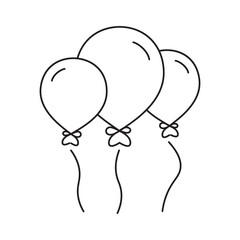 Air balloon vector icon. Air ball flat symbol. Helium balloon sign. Balloon linear symbol pictogram. UX UI icon