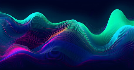 Fototapeta na wymiar Abstract 3D Background wave background curve technology IA générative