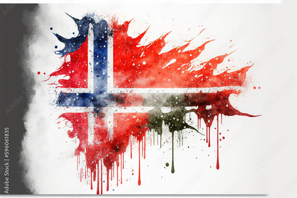 Poster Image of watercolor splash and explosion abstract art . Admirable Generative AI image .