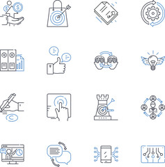 Business agreement line icons collection. Contract, Partnership, Deal, Agreement, Arrangement, Negotiation, Commitment vector and linear illustration. Consensus,Accord,Treaty outline signs set