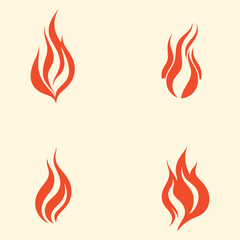 fire flames set. flame icon. fire icon. fire symbol. fire flames silhouette.