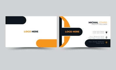 Modern and Minimalist double sided business card template