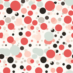 Fototapeta na wymiar Seamless pattern tile of polka dots, Polka dots background, polka dots variations, background. Generative AI 