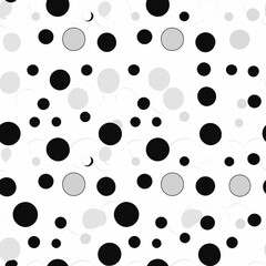 Seamless pattern tile of polka dots, Polka dots background, polka dots variations, background. Generative AI 