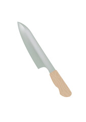 kitchen knife isolated on white