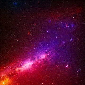 red and purple light particles at the cosmic space [IA Generativa]