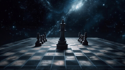 Chess board game concept of business ideas and competition and strategy ideas concep.generative ai