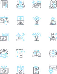 Problem solving linear icons set. Innovate, Analyze, Resolve, Strategize, Overcome, Experiment, Tackle line vector and concept signs. Brainstorm,Adapt,Deduce outline illustrations