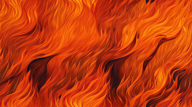 fire flames background loop, minimalist and realist illustration, orange cartoon texture, AI