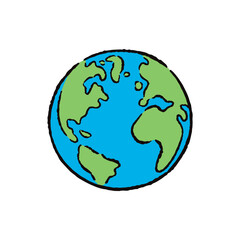 地球_アメリカ・ヨーロッパ・アフリカ