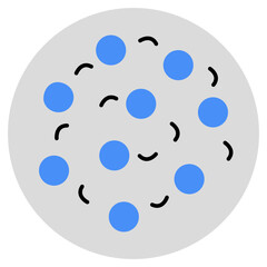 An editable design icon of biscuit