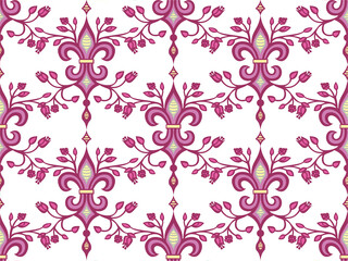 Pink Fleur de Lis Print