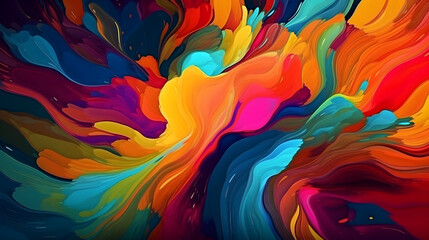 Abstract background. Colorful twisted shapes in motion