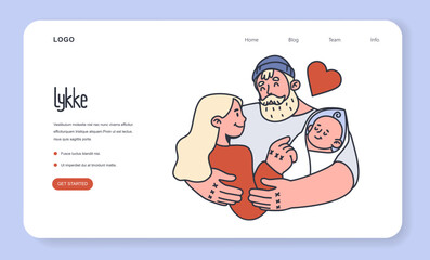 Hygge and Lykke web banner or landing page