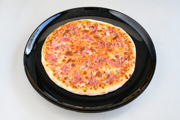 Delicious mixed pizza with rich content. Menu concept of choice and diversity. Karisik pizza