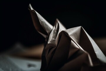 A paper with a folded corner resembling a donkey's ear. Generative AI