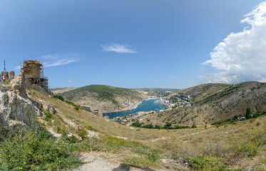 General view of Balaklava harbor near Sevastopol, Crimea.