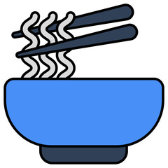 A yummy icon of noodles bowl