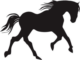 Fototapeta na wymiar Horse silhouette vector illustration isolated on white background