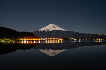 Naklejka na ściany i meble 真夜中の富士山 Midnight Mt.Fuji