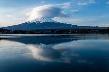 雲がかかる富士山 Mt.Fuji with clouds