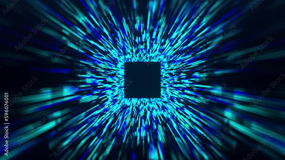 Poster colorful tunnel background. abstract digital background. big data visualization. data flow informati