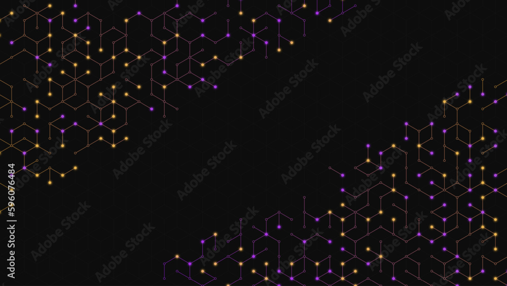Aufkleber geometric pattern with cubes and hexagons. technology background. vector illustration
