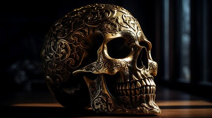 Obraz premium skull on black
