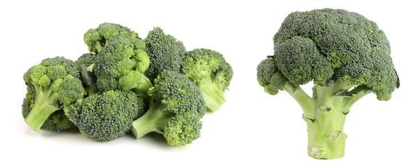 Fresh broccoli isolated on white background, healthy food