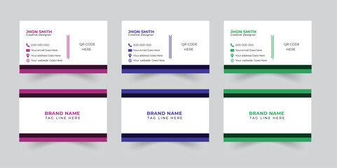 Naklejka premium Business card design free Free vector elegant business card modern and clean professional business card template