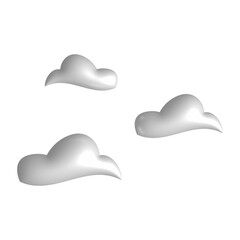 3d clouds, three-dimensional illustration