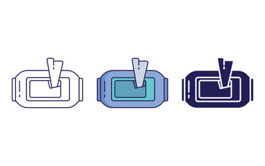 Wet wipes vector icon