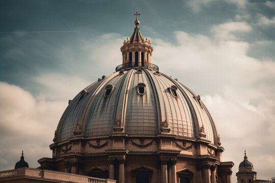 Dome atop St. Peter's Cathedral. Generative AI
