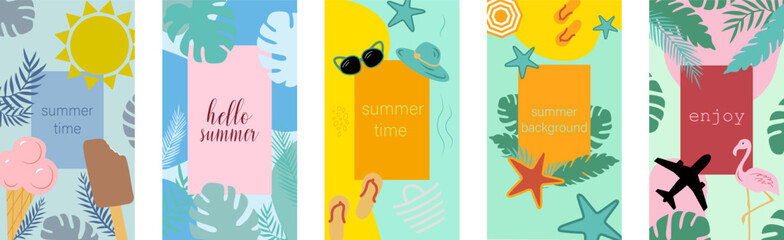 abstract background with a summer vibe - obrazy, fototapety, plakaty