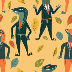 Lizard People Pattern
